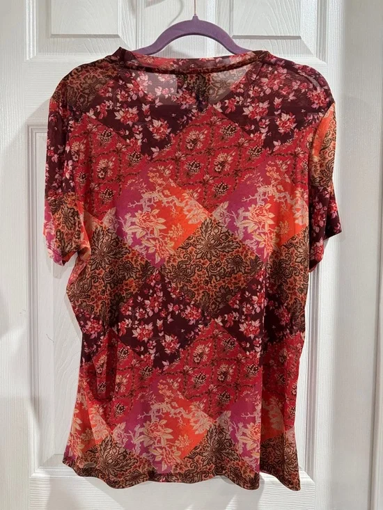 Johnny Was Eleanor Short Sleeve Mesh Tee - Picture 5 of 8